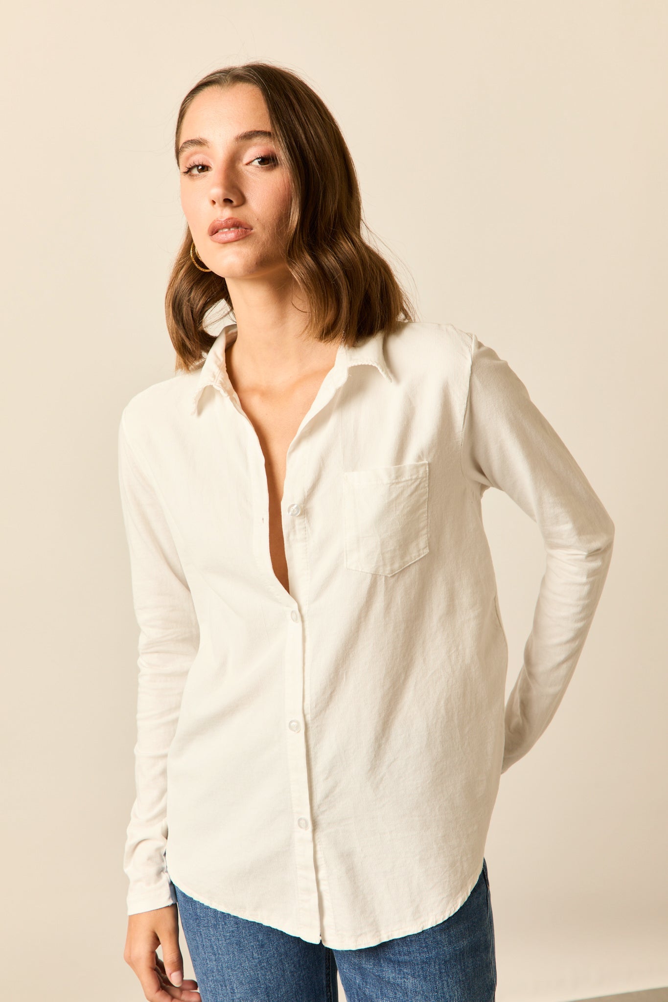 Camisa micropana blanco